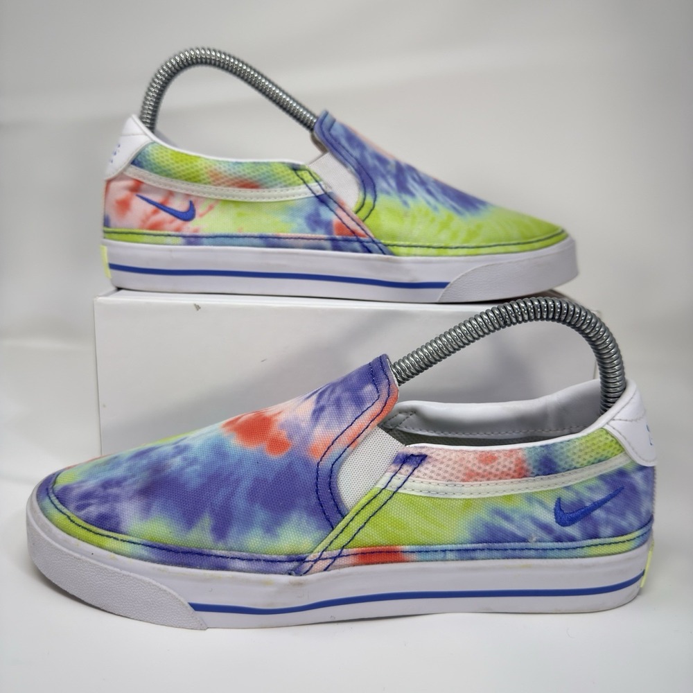 Nike Womens Court Legacy Size 7 Slip On Sneakers Tie dye Shoes‎ CZ1752-900